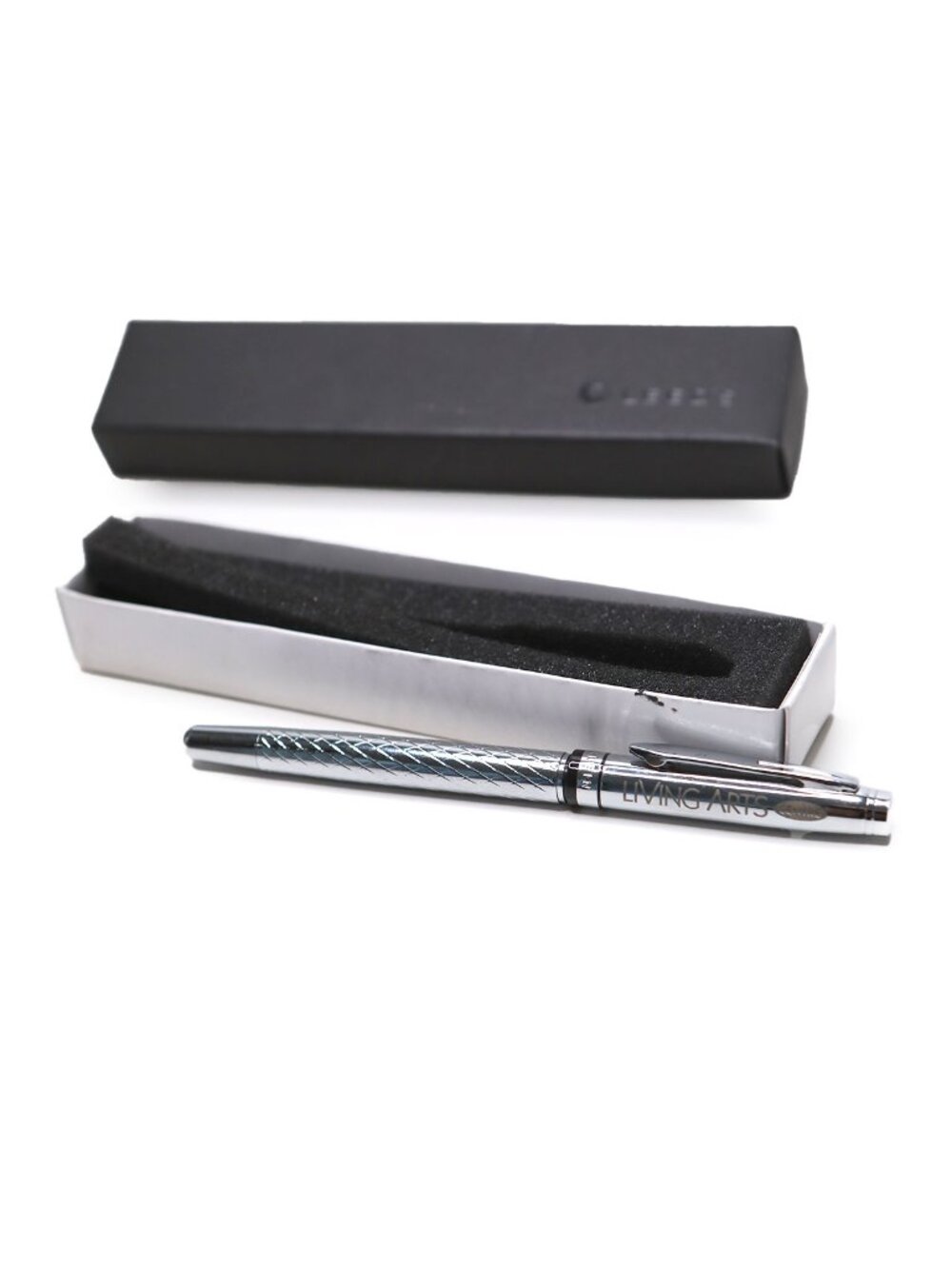 Alicia Klein Silver Crosshatch Rollerball Pen Living Arts Centre Boxed